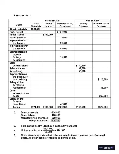 Cornerstones Of Managerial Accounting, Third Canadian Edition Solution Manual - Page 15 preview image