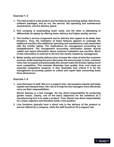 Cornerstones Of Managerial Accounting, Third Canadian Edition Solution Manual - Page 4 preview image