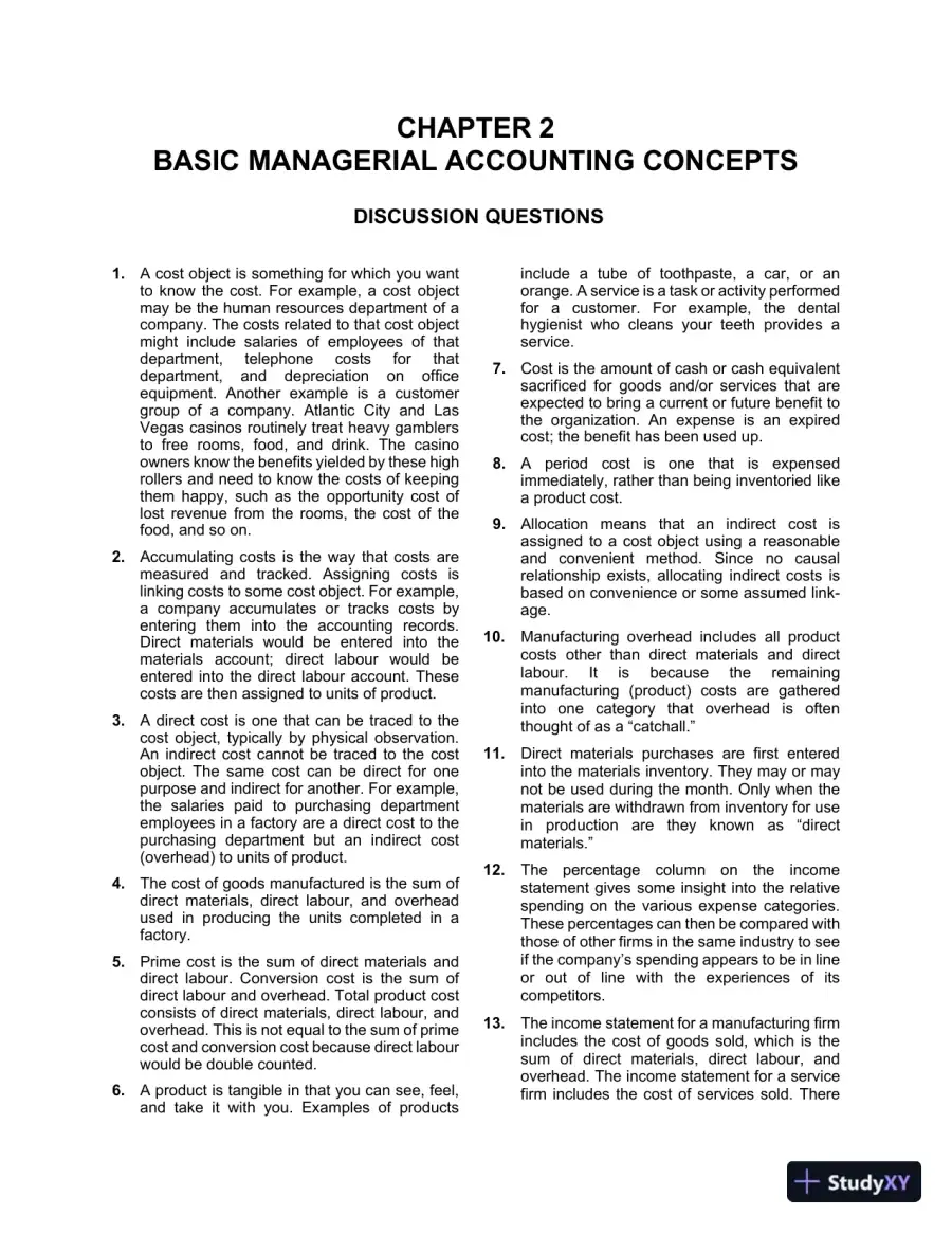 Cornerstones Of Managerial Accounting, Third Canadian Edition Solution Manual, page 7