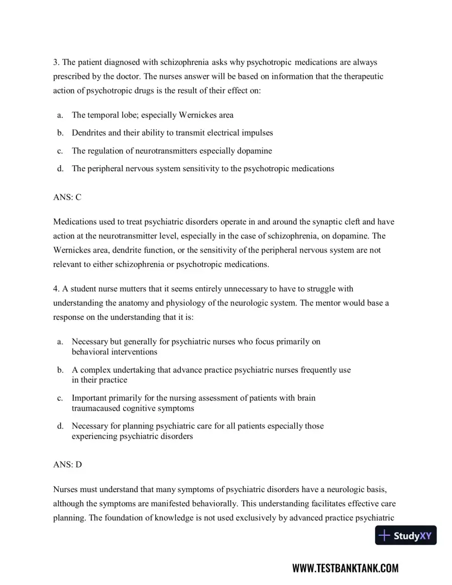 Diagnostic and Statistical Manual of Mental Disorders 5th Edition Test Bank, page 17