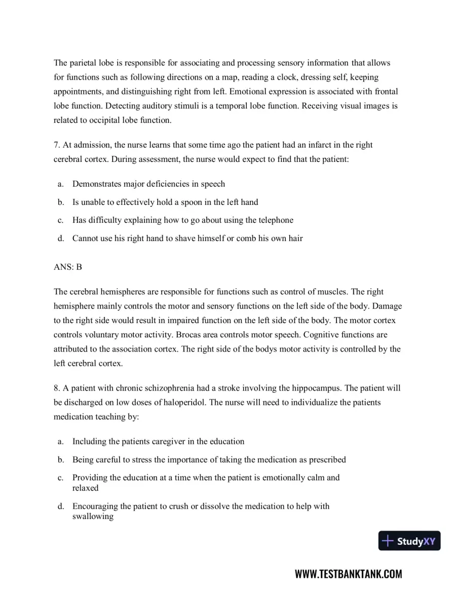 Diagnostic and Statistical Manual of Mental Disorders 5th Edition Test Bank, page 19