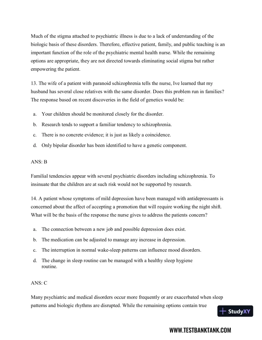 Diagnostic and Statistical Manual of Mental Disorders 5th Edition Test Bank, page 22