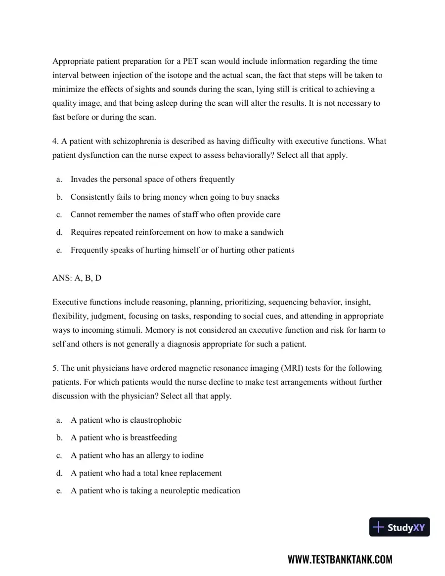 Diagnostic and Statistical Manual of Mental Disorders 5th Edition Test Bank, page 25