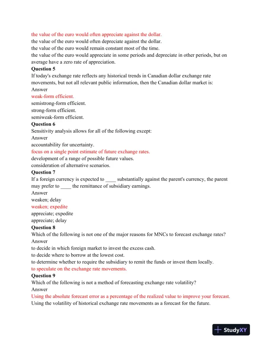 FIN 535 Week 11 Final Exam: International Finance and Risk Management, page 3