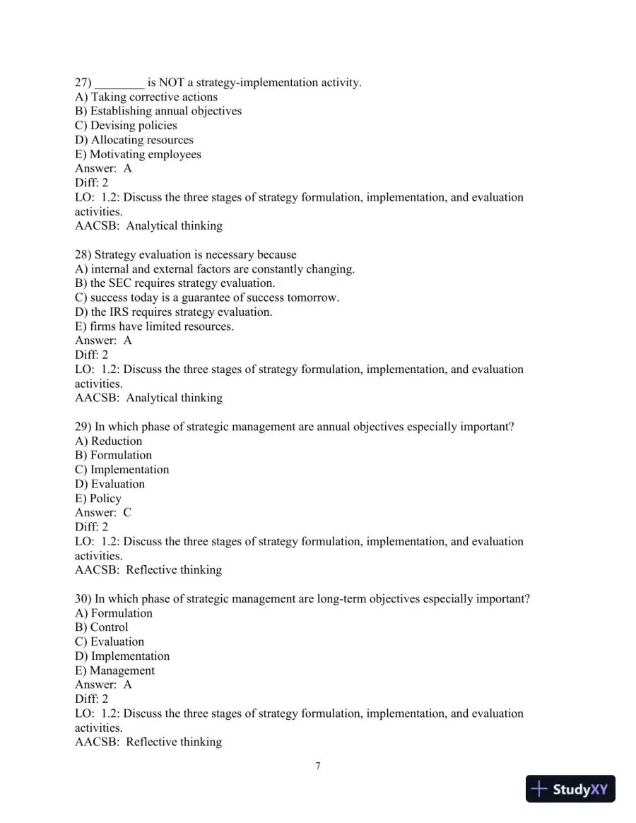 Test Bank for Strategic Management: A Competitive Advantage Approach, Concepts and Cases, 17th Edition, page 9