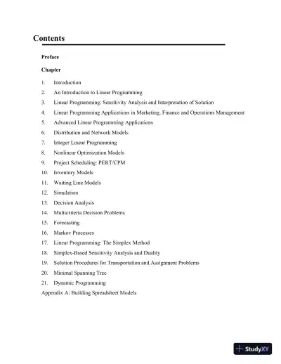 An Introduction To Management Science: Quantitative Approaches To Decision Making, Revised, 13th Edition Solution Manual - Page 1 preview image
