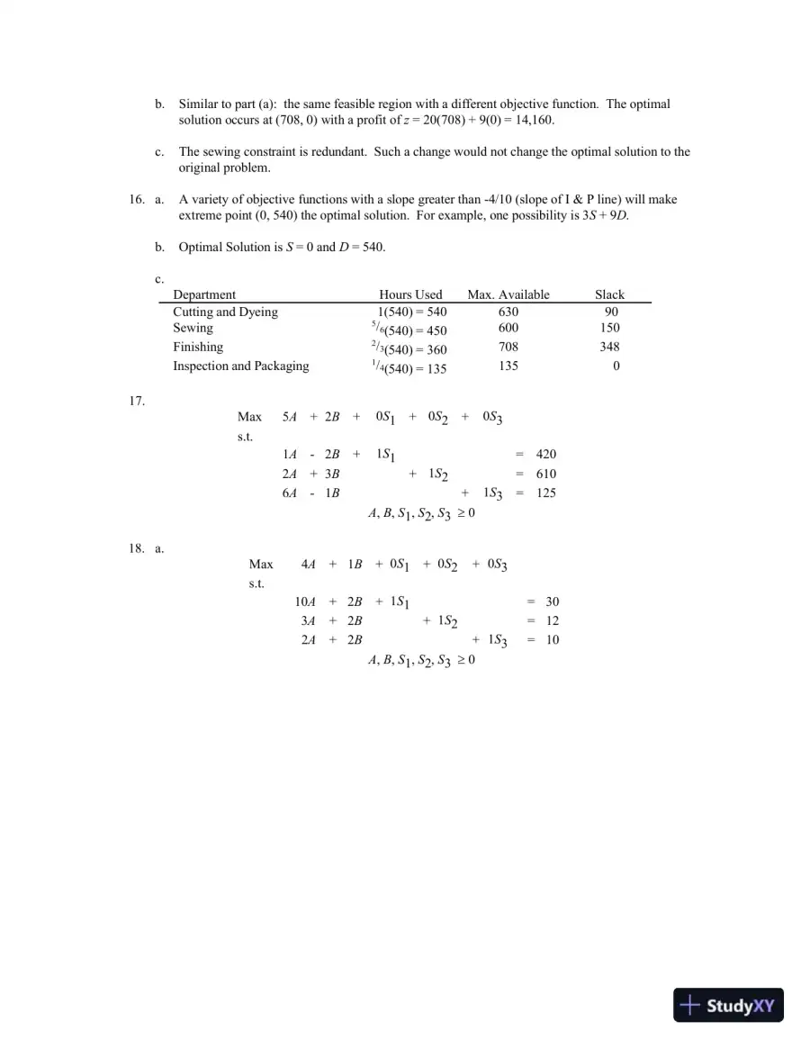 An Introduction To Management Science: Quantitative Approaches To Decision Making, Revised, 13th Edition Solution Manual, page 19