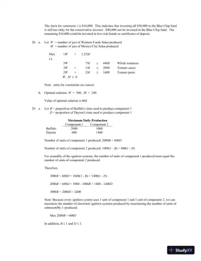 An Introduction To Management Science: Quantitative Approaches To Decision Making, Revised, 13th Edition Solution Manual - Page 29 preview image
