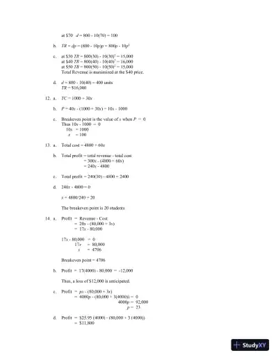 An Introduction To Management Science: Quantitative Approaches To Decision Making, Revised, 13th Edition Solution Manual - Page 6 preview image