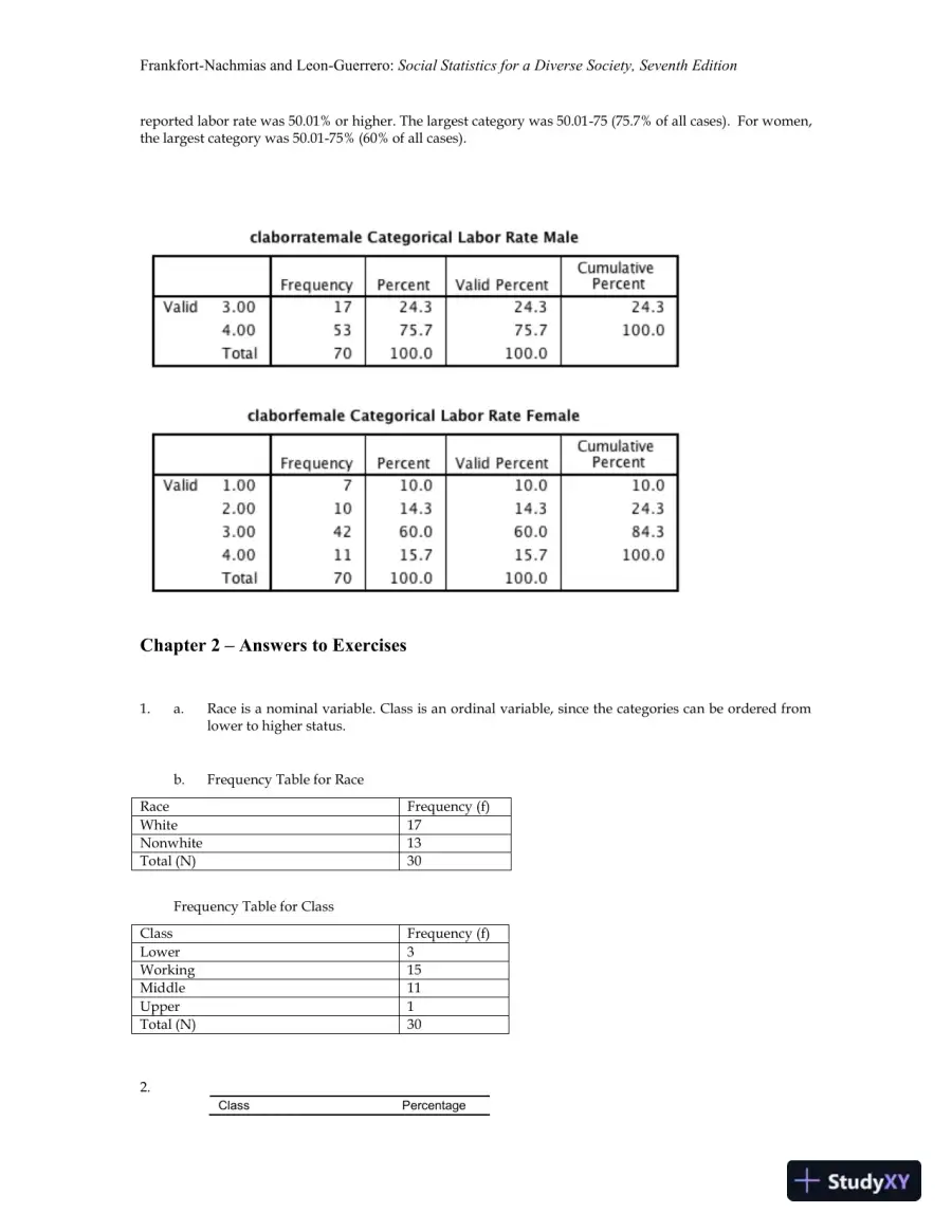 Social Statistics for a Diverse Society Seventh Edition Solution Manual, page 6