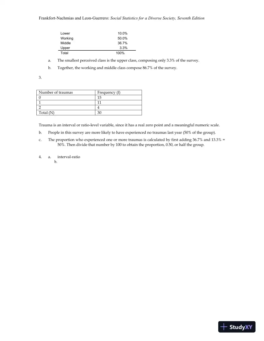 Social Statistics for a Diverse Society Seventh Edition Solution Manual, page 7