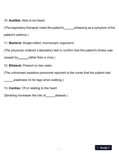 HESI Comprehensive A2 Entrance Exam With Answers (150 Solved Questions) - Page 4 preview image