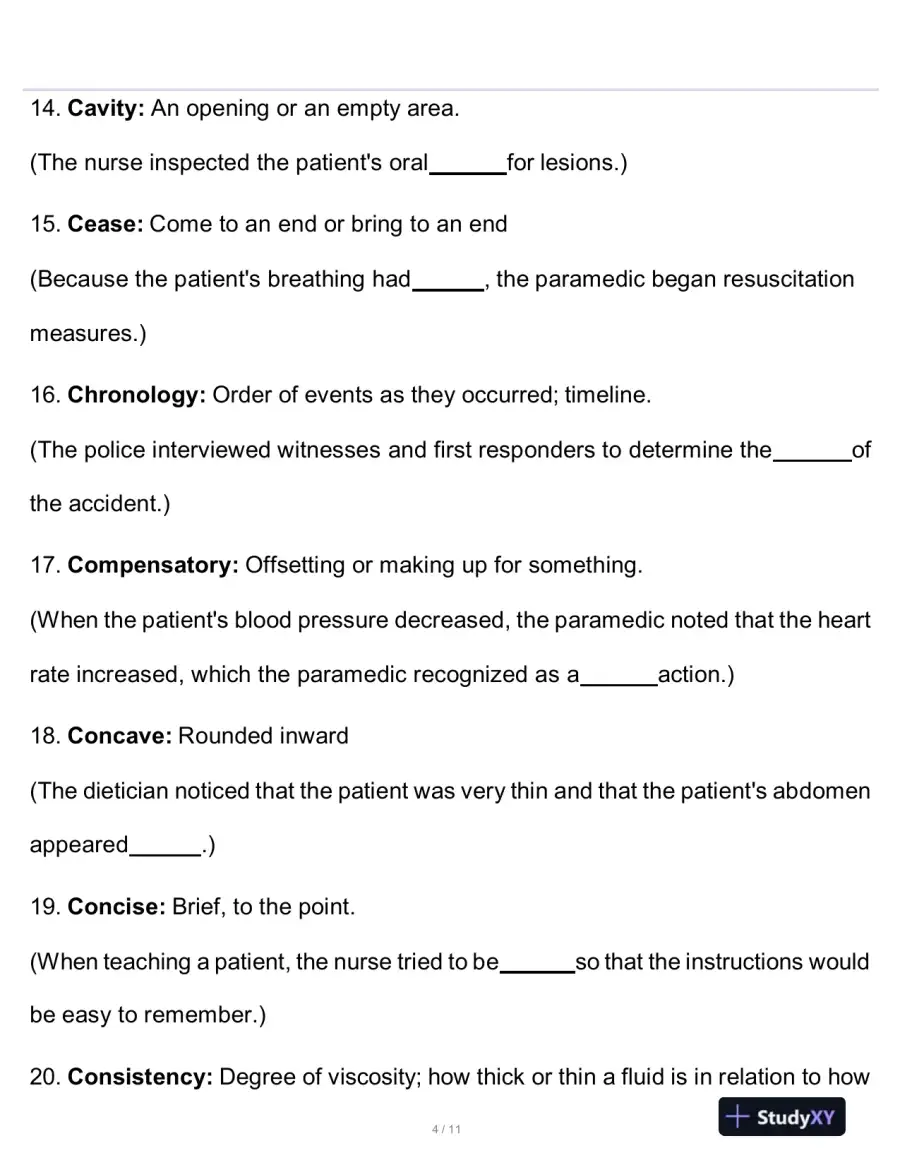 HESI Comprehensive A2 Entrance Exam With Answers (150 Solved Questions), page 5