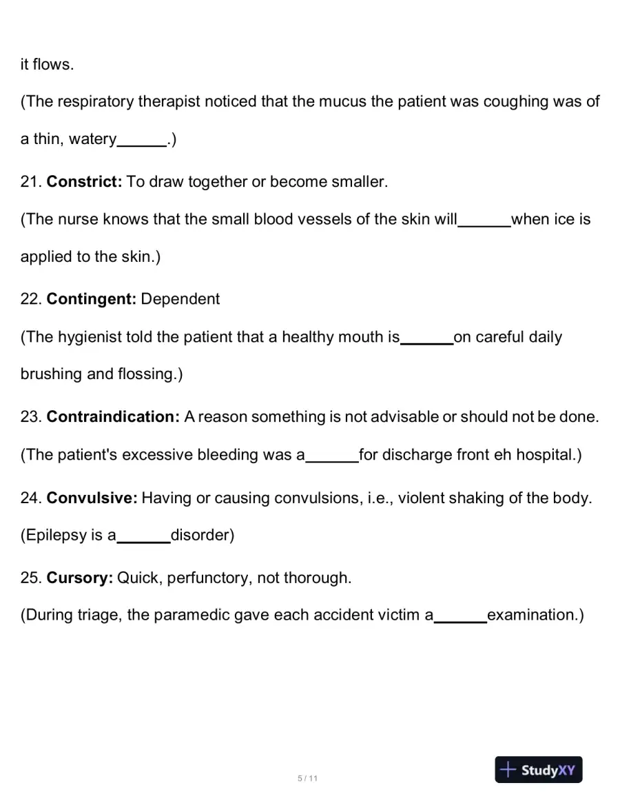 HESI Comprehensive A2 Entrance Exam With Answers (150 Solved Questions), page 6