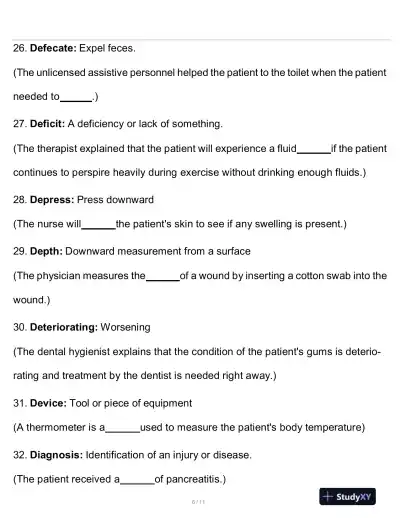HESI Comprehensive A2 Entrance Exam With Answers (150 Solved Questions) - Page 7 preview image
