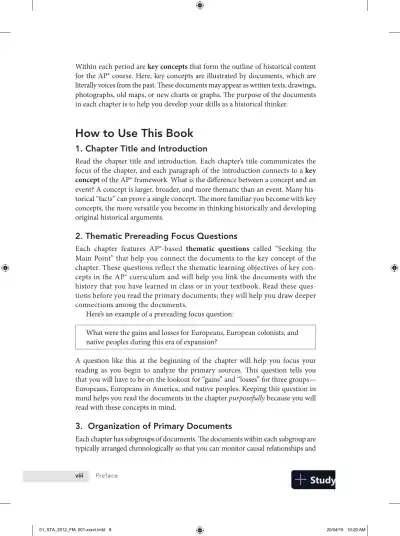 Documenting United States History: Themes, Concepts, and Skills for the AP* Course (2015) - Page 12 preview image