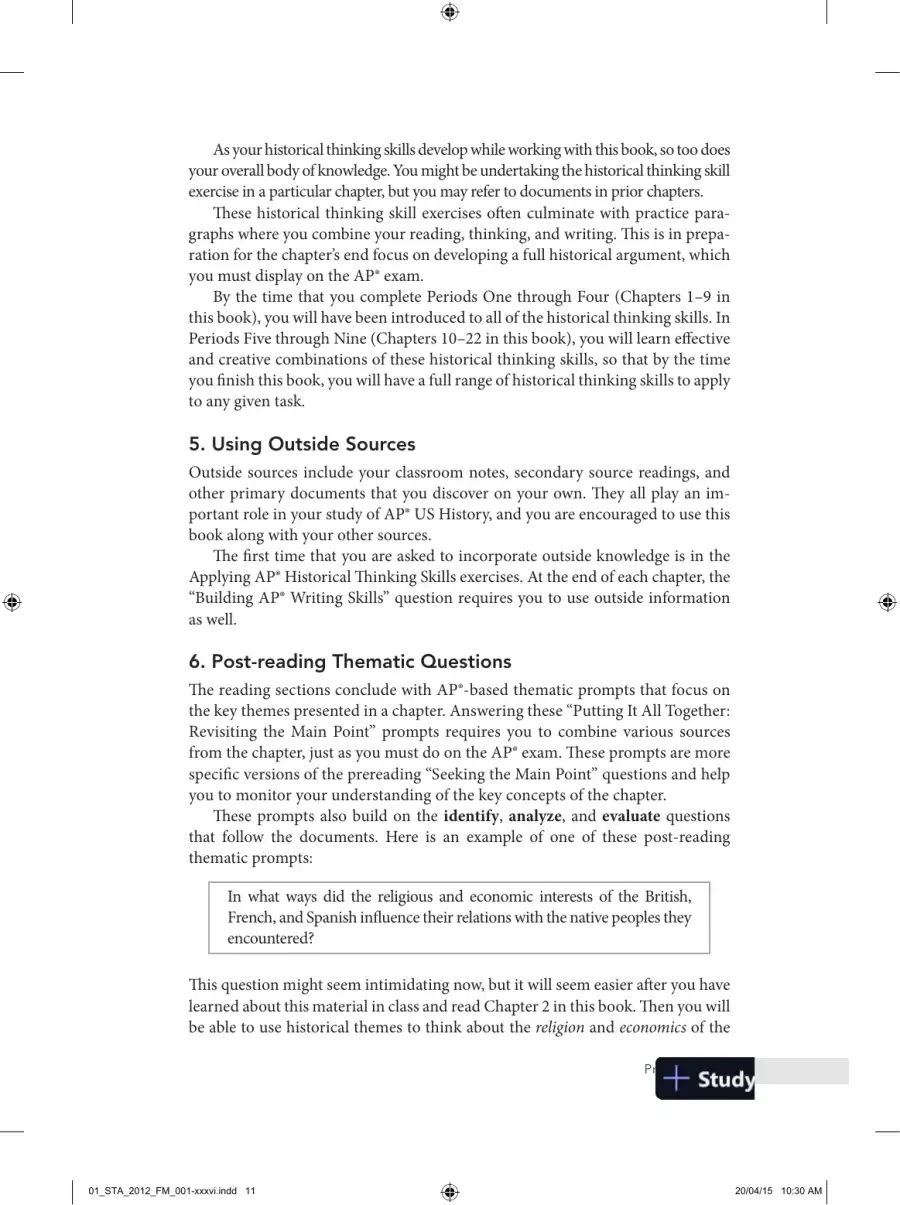 Documenting United States History: Themes, Concepts, and Skills for the AP* Course (2015), page 15