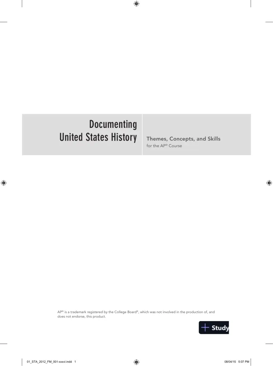 Documenting United States History: Themes, Concepts, and Skills for the AP* Course (2015), page 5