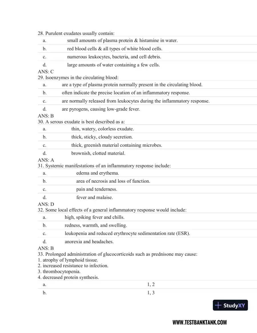 Rubin's Pathology: Clinicopathologic Foundations of Medicine Seventh Edition Test Bank, page 12