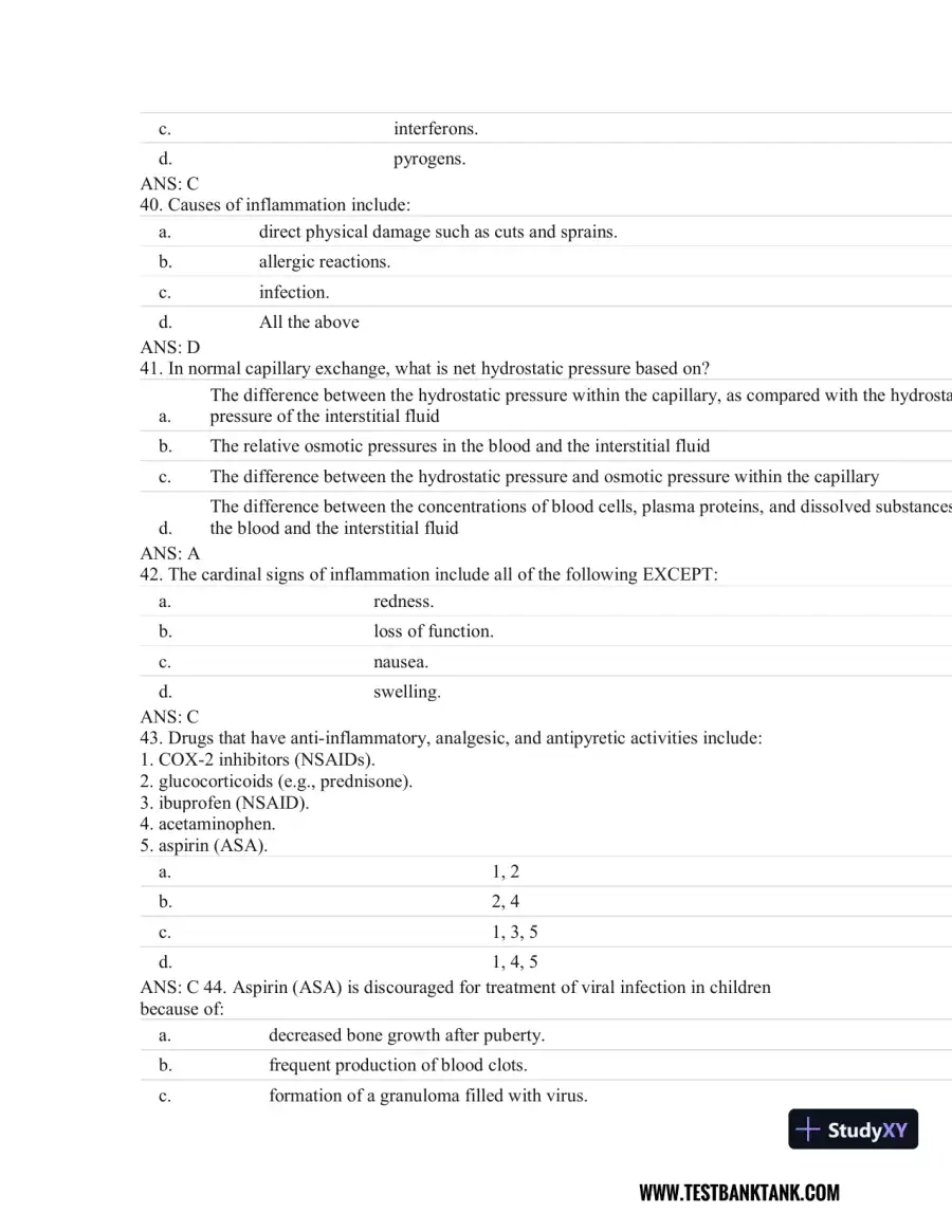 Rubin's Pathology: Clinicopathologic Foundations of Medicine Seventh Edition Test Bank, page 14