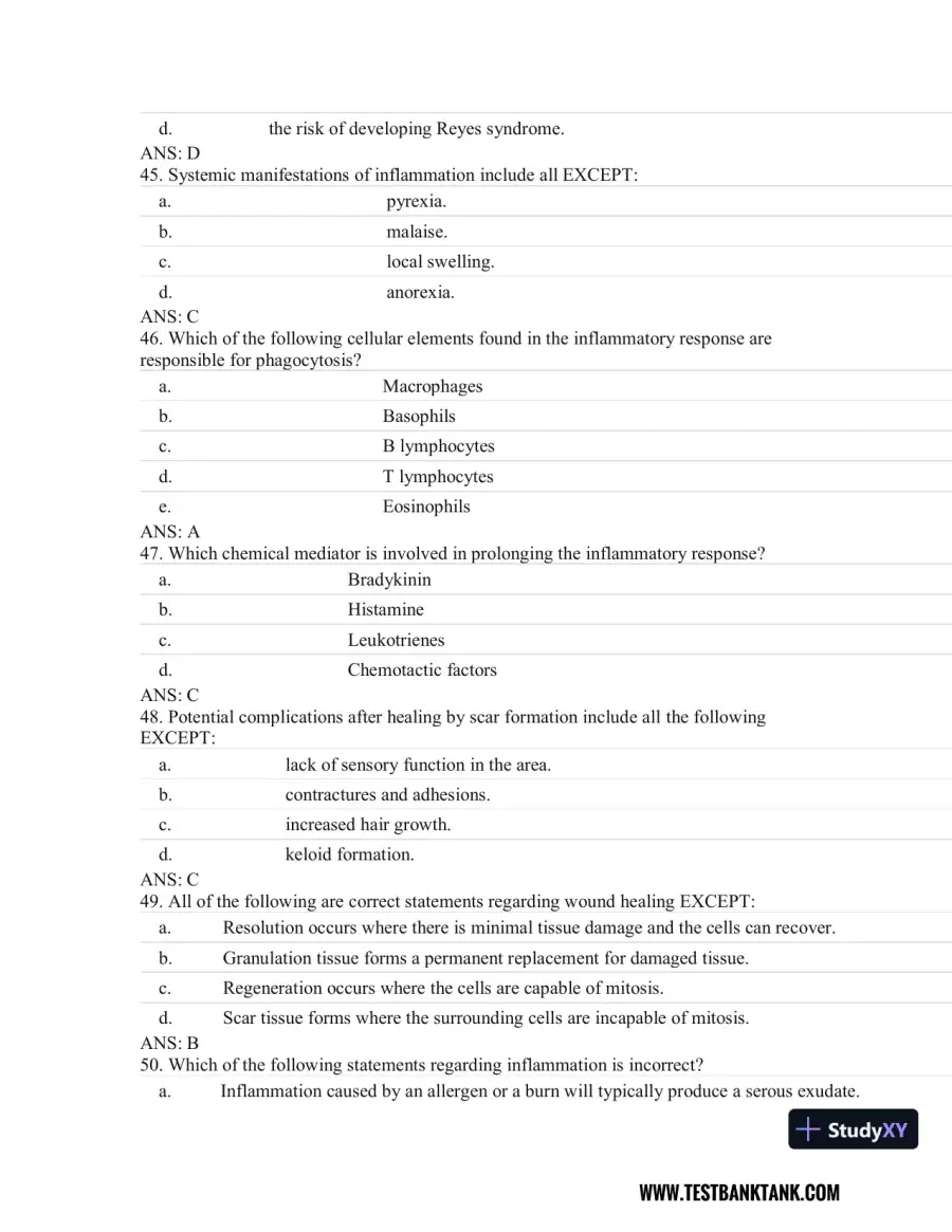 Rubin's Pathology: Clinicopathologic Foundations of Medicine Seventh Edition Test Bank, page 15