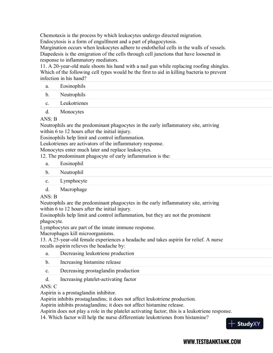 Rubin's Pathology: Clinicopathologic Foundations of Medicine Seventh Edition Test Bank, page 21
