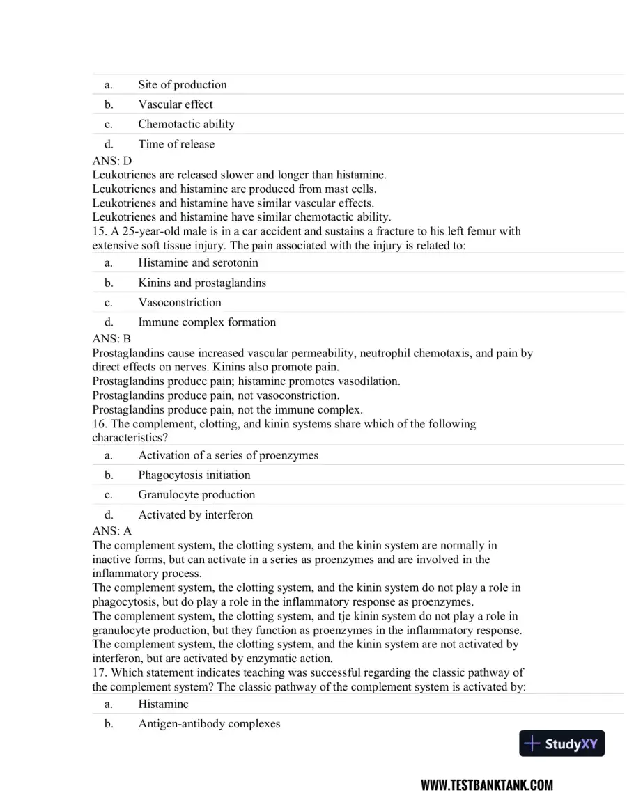 Rubin's Pathology: Clinicopathologic Foundations of Medicine Seventh Edition Test Bank, page 22