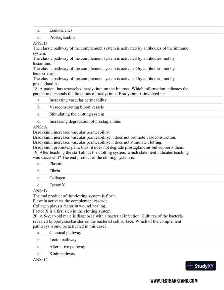 Rubin's Pathology: Clinicopathologic Foundations of Medicine Seventh Edition Test Bank, page 23