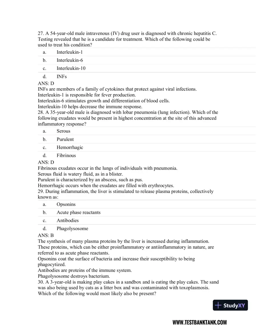 Rubin's Pathology: Clinicopathologic Foundations of Medicine Seventh Edition Test Bank, page 26