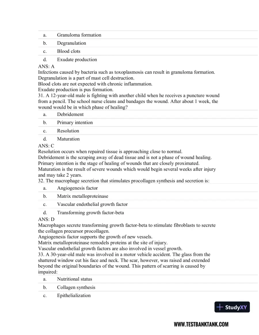 Rubin's Pathology: Clinicopathologic Foundations of Medicine Seventh Edition Test Bank, page 27