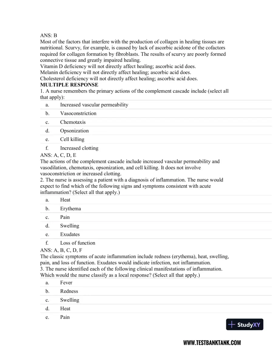 Rubin's Pathology: Clinicopathologic Foundations of Medicine Seventh Edition Test Bank, page 29