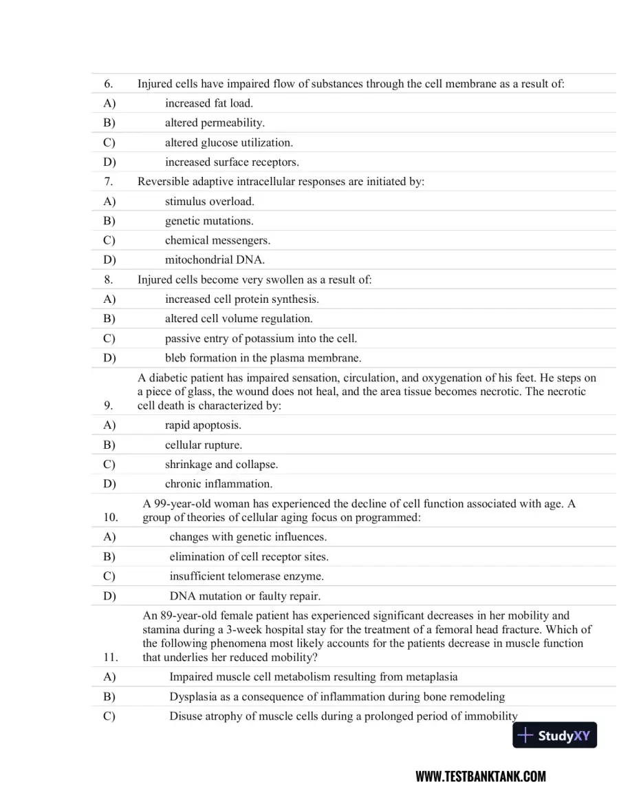 Rubin's Pathology: Clinicopathologic Foundations of Medicine Seventh Edition Test Bank, page 3