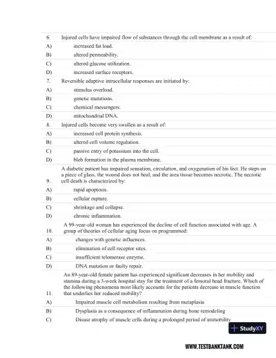 Rubin's Pathology: Clinicopathologic Foundations of Medicine Seventh Edition Test Bank - Page 3 preview image