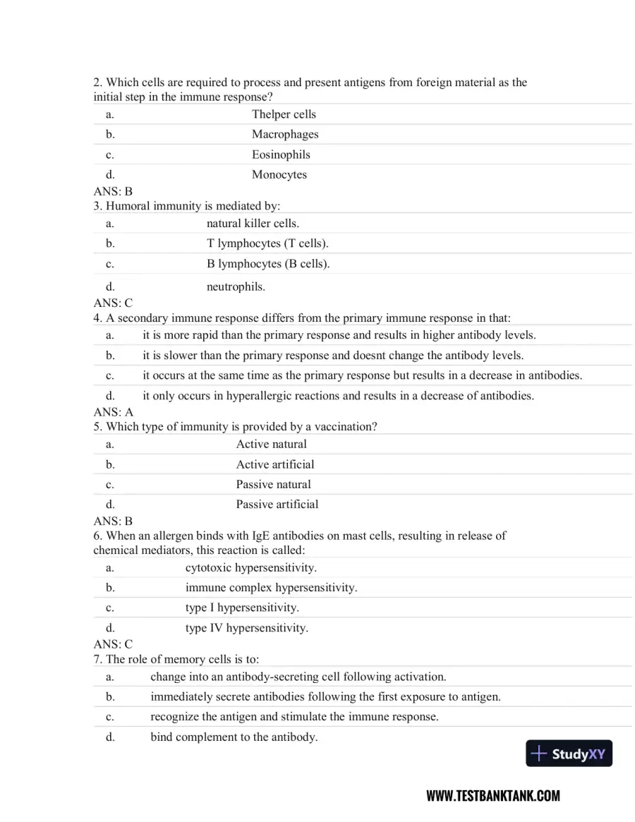Rubin's Pathology: Clinicopathologic Foundations of Medicine Seventh Edition Test Bank, page 31
