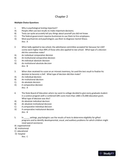 Foundations of Psychological Testing: A Practical Approach Fourth Edition Test Bank - Page 9 preview image