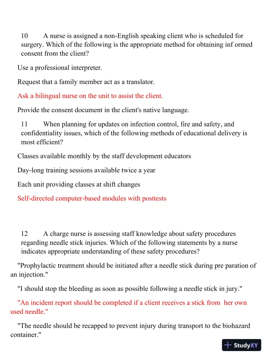 ATI Leadership Proctored Exam with Answers (130 Solved Questions), page 5