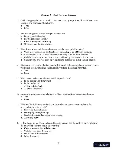 Principles of Fraud Examination 4th Edition Test Bank - Page 12 preview image