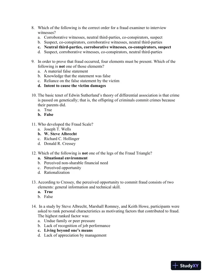 Principles of Fraud Examination 4th Edition Test Bank, page 3