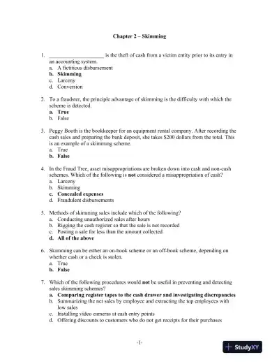 Principles of Fraud Examination 4th Edition Test Bank - Page 7 preview image