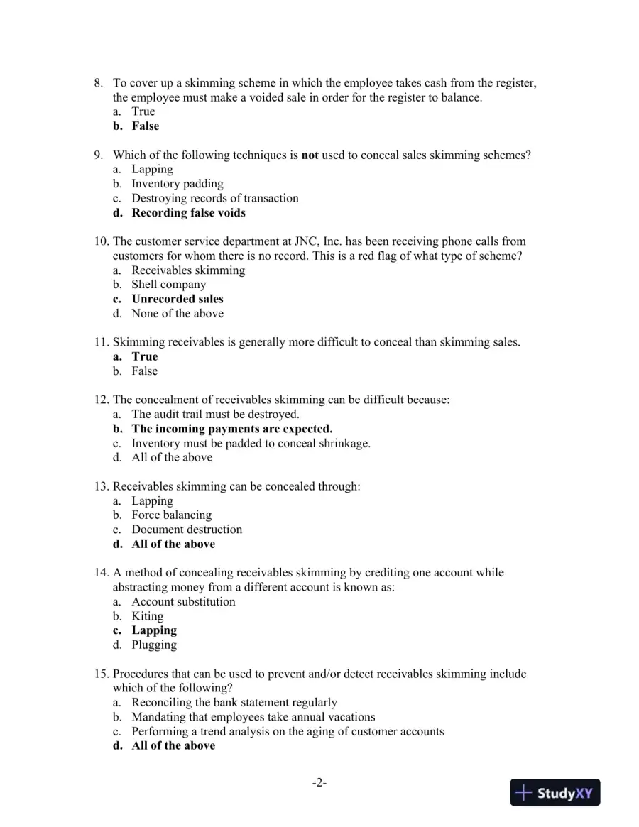 Principles of Fraud Examination 4th Edition Test Bank, page 8