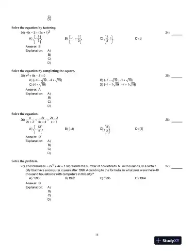 Precalculus , 5th Edition Test Bank - Page 15 preview image