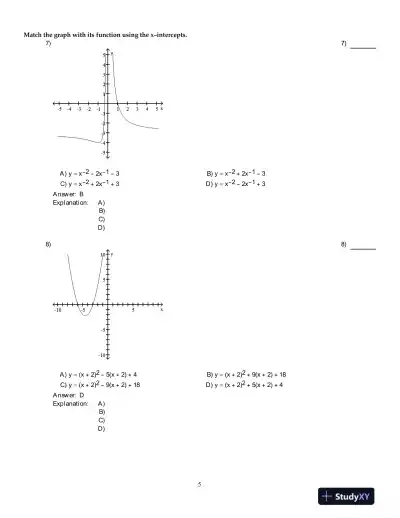 Precalculus , 5th Edition Test Bank - Page 6 preview image
