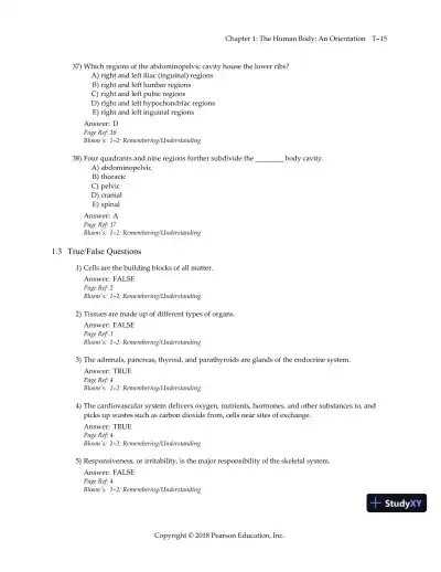 Test Bank for Essentials of Human Anatomy and Physiology, 12th Edition - Page 18 preview image
