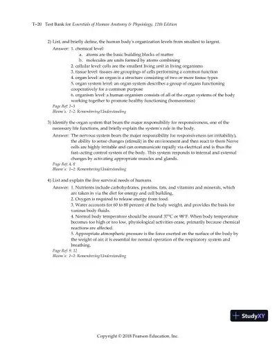 Test Bank for Essentials of Human Anatomy and Physiology, 12th Edition - Page 23 preview image