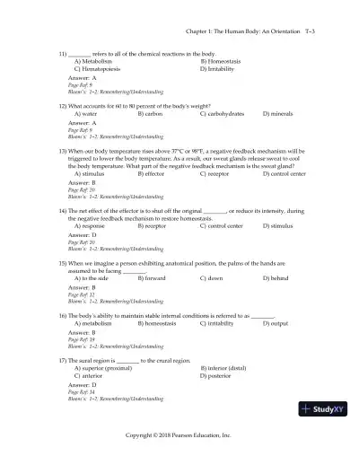 Test Bank for Essentials of Human Anatomy and Physiology, 12th Edition - Page 6 preview image