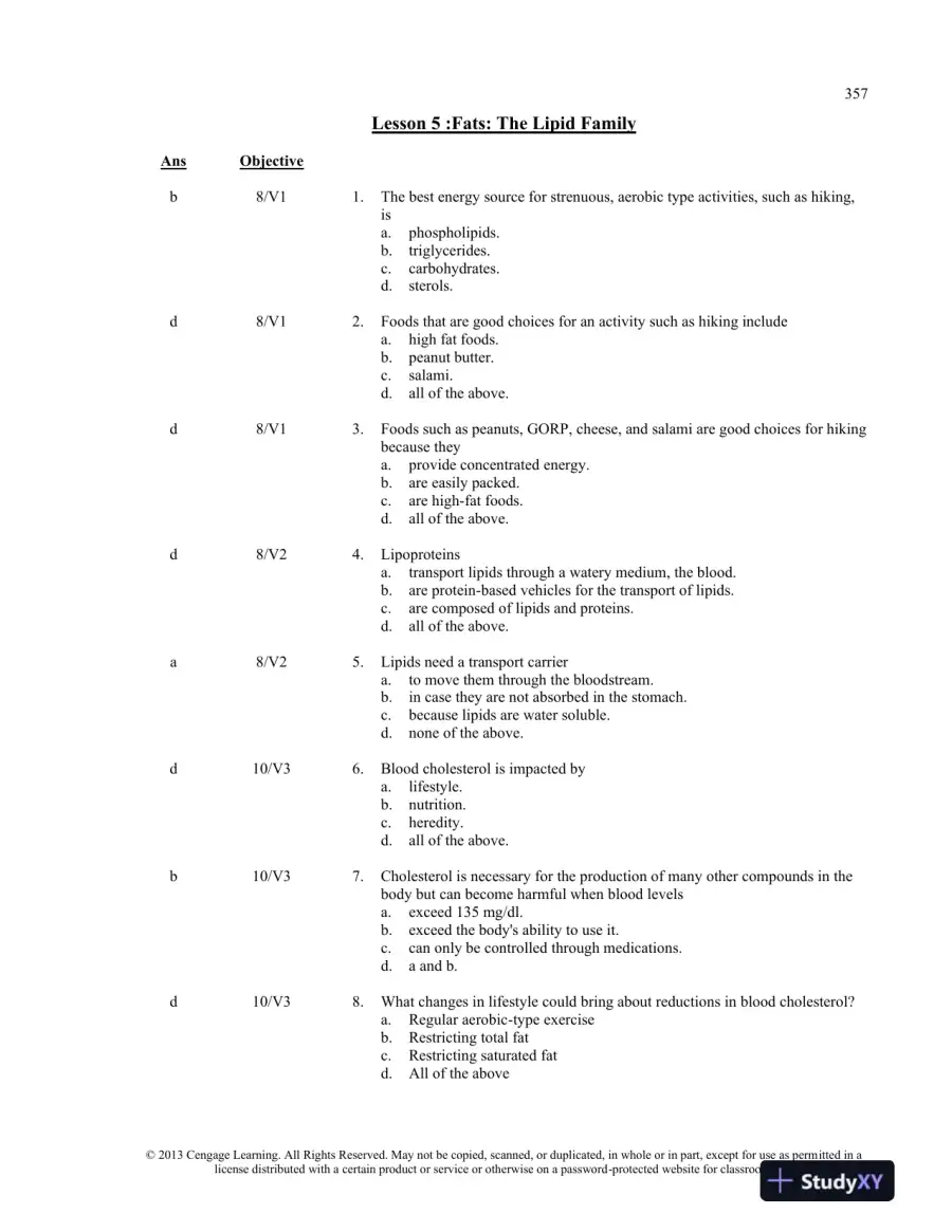 Test Bank For Understanding Nutrition, 13th Edition, page 10