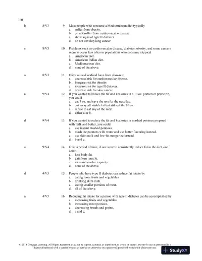 Test Bank For Understanding Nutrition, 13th Edition - Page 13 preview image