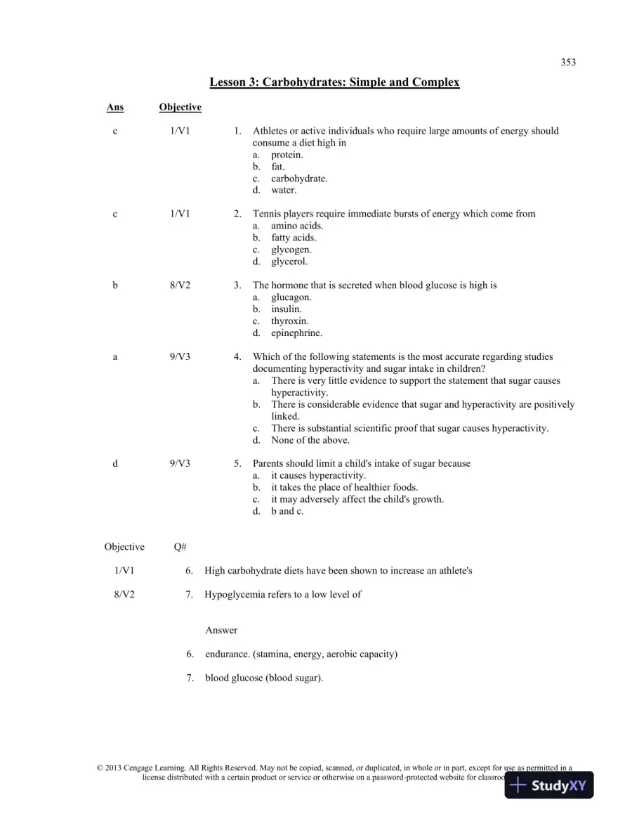 Test Bank For Understanding Nutrition, 13th Edition, page 6