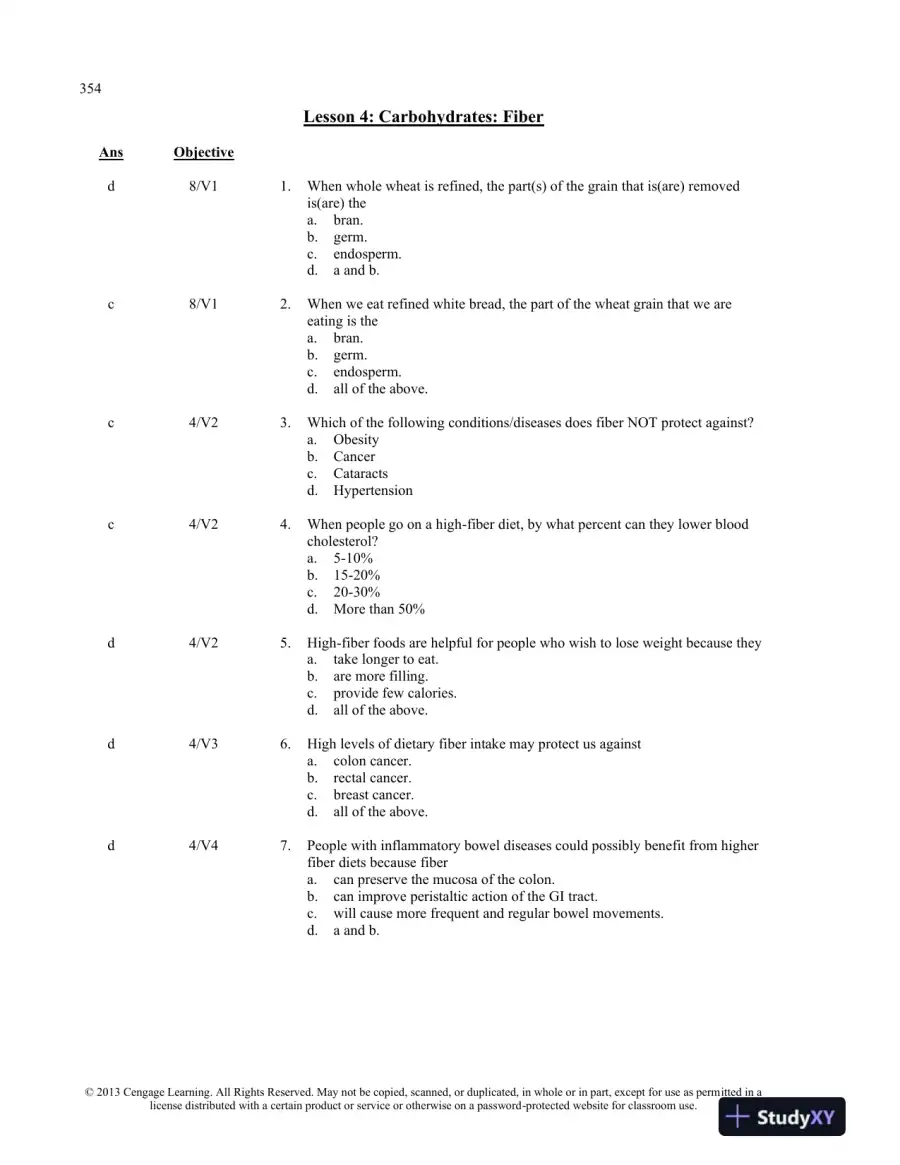 Test Bank For Understanding Nutrition, 13th Edition, page 7