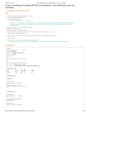 CCNA v3 Routing and Switching ICND1 Lab Workbook - Page 11 preview image